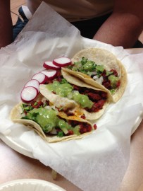 Tacos al pastor at Cafe La Palma in St. Paul, MN