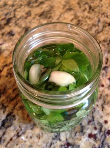 Oregano-infused vinegar